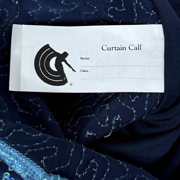 Curtain Call Teal Sequined Bodice Tule Skirt with Flower Dance Costume Size M - Picture 8 of 8